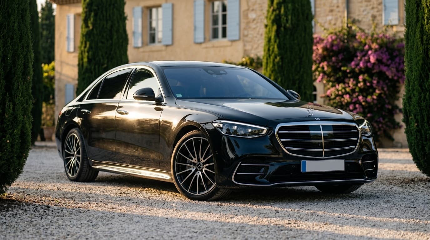 Mercedes S-Class — Prestige sedan · up to 3 passengers